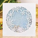 Snowflake Circle Background Cutting Dies Cut Stencils for DIY Scrapbooking Photo Album Decorative Embossing Paper Dies for Card Making Templated+Cute Brooch Pin, (67-IDI3-8698)