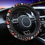Cartoon Steering Wheel Cover 15 Inch Car Truck SUV Universal Steering Wheel Cover Durable Breathable Soft Snug Grip Protector Car Accessories.