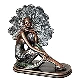 Silhouette Collection Lady Figurine Bronze & Green 21cm