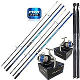 2 LFS Blue ocean Sea Fishing Rod 15ft 4.5m 3pc + 2 Atlantic Blue 70 Reel