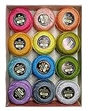 Wonderfil Eleganza #8 Perle Cotton Embroidery Thread Sampler Collection,Pastels