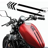 Arrow Stripe Sticker for Motorcycle Body Side,Fuel Tank Fairing Arrow Sticker Sports Racing Stripe Decal Motorcycle DIY Tank Hood Pinstripe Sticker,Housing Fairing Decal Decoration for Autocycle,Black