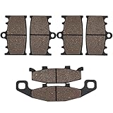 Cyleto Front and Rear Brake Pads for Kawasaki ZR1100 ZR 1100 Zephyr 1992-1995 ZX1100 ZX 1100 Ninja ZX11 1990-1993 ZZR1100 ZX 1100 C1-C3 1990-1992