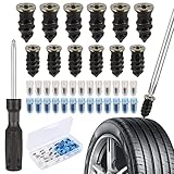 Zocipro 30Pcs Tyre Repair Kit Rubber Nails, Car Puncture Repair Kit with Screwdriver, Universal Tire Repair Fast Repair Nail for Auto Car Motorcycle (15 S+15 L)