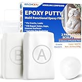 Epoxy Putty, Endhokn 300g White Putty Stick Fix Leaks, Cracks and Fill Holes, Sculpting, Modeling, Epoxy Sculpt Clay for Metal, Ceramics, Plastic, Wood, Tile, Concrete