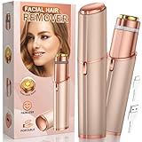 Facial Hair Remover for Women Face: Rechargeable Electric Painless Facail Hair Removal Device for Upper Lips, Chin,Peach Fuzz (Gold)