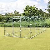FeelGoodUK Walk in Pet Cage and Chicken Run 5.6m x 3m Galvanised Chicken Run Chicken Coop Rabbit Run Dog Pen Dog Kennel Enclosure Shelter