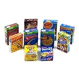 MyTinyWorld Miniature Cereal Boxes (CB1) - 10 Assorted Breakfast Cereal Boxes (1:12th Scale) - Dolls House Miniature Toy - Ages 3+