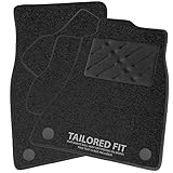 Car Mats FOR Saab 99 1968-1984 Charcoal Carpet - Black Ribbed Trim - Black Rectangle Heel Pad [SAPP-659]