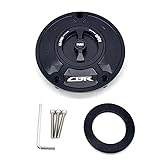 Motorcycle New CNC Aluminum Fuel Gas CAPS Tank Cap Tanks Cover With Rapid Locking For HONDA CBR 600 F4I F4 F3 F2 (Black and Black)
