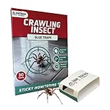 ENTOEND Crawling Insect Glue Traps | Pack of 30 | Sticky Indoor Spider Catcher | Easy to Use Adhesive Paper Trap to Catch Spiders, Bedbugs, Carpet Beetles, Silverfish, Cockroaches and Other Insects