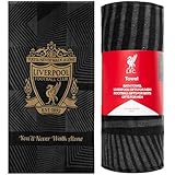 Liverpool F.C. Towel for Men Women Teens Boys 100% Cotton Football Crest Quick Dry Beach Bath Towel for Swim Gym Holiday Shower Bath Supporters' Gear 137x69cm (Black)