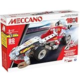 BANDAI - Meccano Racing Vehicles 10-in-1 - Construction Set 10 Models - 225 Pieces, Tools, Instructions - Activity Kit Car/Plane/Boat Racing - Toy from 8 Years - APM20104