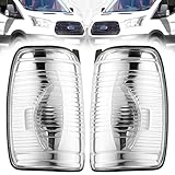 NIMOVA Wing Mirror Indicator Light Lamp Lens Clear Left and Right Side Set Pair For Ford Transit MK8 2014-2019 | OEM 1847387, 1847389, BK3113B382AB, BK3113B381AB | Transit Van, Tipper