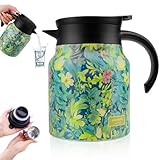 1000ML/1.76pt/35oz Vintage Floral Pattern Tea – Built-in Infuser, insulated teapot, Thermal Carafe, thermal jug, Tea Pot Infusers Teapot with Insulated Floral Infuser Teapot for Coffee, Tea & Beverage