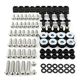 Xitomer Motorbike Stainless Steel Full Sets Fairing Bolts Kits Fit for YZF R6 2008-2016,Mounting Kits Washers/Nuts/Fastenings/Clips/Grommets,Bodywork Screws