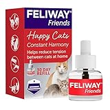 FELIWAY Friends 30 Day Cat Calming Odourless Refill for Pheromone Diffuser, 48ml - Helps create harmony in multi cat households, Veterinary Recommended, Drug-free, Clinically Proven