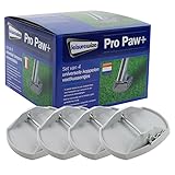 Leisurewize - Pack of 4 Grey Pro-Paw+ Caravan Jack Pad Stable Level Support | Caravan Corner Steadies | Quick & Simple To Attach, No Tools Required | Metal Locking Pins Included | LWACC497