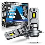 NOVSIGHT H7 LED Headlight Bulb - H7 Headlight Bulb 60W 12000LM Car Bulbs Light 6500K White Fan H7 Headlight Car Conversion Kit of Halogen Xenon, H7 LED Fog Light Bulb Brightness Mini Plug & Play