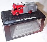 atlas editions red bedford TK fire appliance fire engine emergency service vehicle 1:76 scale diecast model