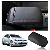 LFOTPP Car Armrest Box Cover for Golf 7 MK7 7.5, Center Console Arm Rest Protection Case PU Leather Interior Accessories