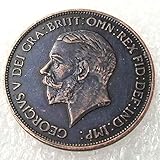 LKTingBax Great 1 Penny George British Old Coin-UK Old Coin - Uncirculated Commemorative Hand Carved Coin-Great UK history Occasion Gift Coin Making Life Easier