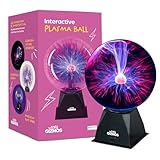 WICKED GIZMOS 8" Magic Plasma Ball – Touch Sensitive Van De Graaf Glass Lightning Sphere - Classic Novelty Retro Fun Valentines Toy for Him Gadget Gift Lamp