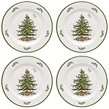 Spode Christmas Tree Melamine Dinner Plate, Set of 4