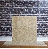 Cream Marble Effect HPL Laminate Fireplace Back Panel & Hearth Set, Back Panel- 920mm x 920mm Hearth -1334mm x 362mm Laminate HPL (Cream Marble)