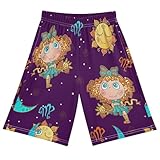 Kids Short Pajama Pants Virgo Constellations Sleep Shorts Sleepwear Home Lounge Wear Summer Casual Nightwear for Girls Boys
