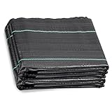 ANSIO Heavy Duty Weed Membrane 2m x 10m – Garden Weed Control Fabric, UV Stabilised Ground Cover, Breathable Landscape Fabric for Patios, Flower Beds, Driveways & Landscaping