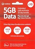 UK Vodafone SIM Card for Europe with Fast 4G LTE Data,Unlimited Texts, and Direct Call Option to The USA