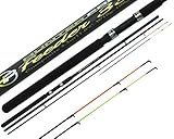 HUNTER PRO® 11ft FEEDER ROD WITH TWIN TIPS & CLOTH BAG LEDGERING QUIVER TIP ROD