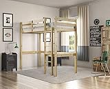 STRICTLY BEDS&BUNKS Icarus High Sleeper Loft Bunk Bed, 4ft Double