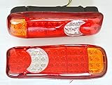24/7 AUTO 2x 12V Recovery LED rear tail lights 12V for motorhome truck trailer lorry chassis tipper LKW caravan 5 functions universal use