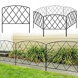 Thealyn Decorative Garden Fence 60cm (H) x 3m (L) Rustproof Metal Fence Panels No Dig Fence for Dogs Yard Patio Animal Barrier Flower Bed
