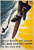 Metal Sign Vintage WW2 Great Britain War Against Japan British Wartime World War II Plaque - A4