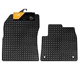 FSW - Tailored Mats - Fits Vauxhall Combo 2019-ON - 3mm Heavy Duty Rubber - Fitted With Clips - Anti Slip Van Floor Mat, Waterproof With Anti Slip Backing - 2Pc Rubber Floor Mat - Van Accessories