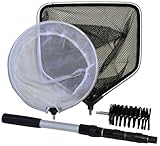Supa 4 in 1 Pond Care Cleaning Kit Including Telescopic Pole, Skimmer Net, Catch/Landing Net & Cleaning Brush