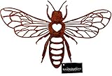 London Ornaments Bee Wall Art for Garden with Rusty Finish