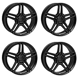 4x Rial rims alloy rims M10 7.5Jx18 ET33 5x112 racing-schwarz compatible with MERCEDES-BENZ A B C 43 C 450 C43 AMG 4Matic C CLC CLK E GLA 45 GL