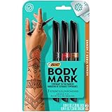 BIC BodyMark Temporary Tattoo Marker, Henna Vibes, Assorted Colors, 3-Count - Amazon Vine