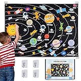 Solar System for Kids Toys with 61 Felt Figures - BONNYCO | Planets for Kids Solar System, Felt Board Toddlers, Montessori Toys Learning | Space Gifts Boys & Girls 3 4 5 6 7 8 Years Birthday Christmas