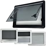 Shield Autocare Top Hinged Campervan Window (700mm x 450mm) with Integrated Black Out Blind & Fly Net Screen | Ideal for Caravan, RV & Motorhome