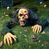 JOYIN Halloween Outdoor Decoration Life Size Light-Up Climbing Zombie Groundbreaker with Creepy Sound for Outdoor Lawn, Yard,Patio,Graveyard Halloween Haunted House Decorations