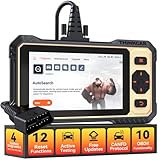 OBD2 Diagnostic Scanner, ThinkScan 662 Car Scanner with 12 Reset Services + 4 System Diagnostics (ECM/TCM/SRS/ABS), Active Testing Auto Tool, CANFD Protocol, Free Lifetime Updates