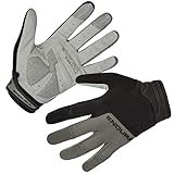 Endura Hummvee Plus Cycling Gloves II | Gel Padding | Knuckle Protection Gloves, Black, L