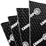 CANOPUS Professional Car Sound Deadening Mat 80 mil Total 5 sqft, Butyl Sound Deadener Mat with Self Adhesive, Noise Dampening for Car Trunk, Door, Floor and Ceiling, Black