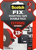 Scotch-Fix Double-Sided Extreme Exterior Mounting Tape - 1 Roll (19mm x 5m) - For Outdoor Extreme Use, Weather Resistant, Permanent Tape, 100% Adhesive, 3M Advanced Technology - Holds up to 13kg