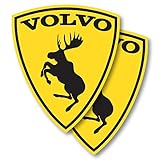 Performance Moose Graphic Decal Stickers for Trucks, Lorries, and Wagons with Vibrant Yellow Background - Durable & Weather-Resistant, Pack of 2 - Perfect for Vehicle Customisation